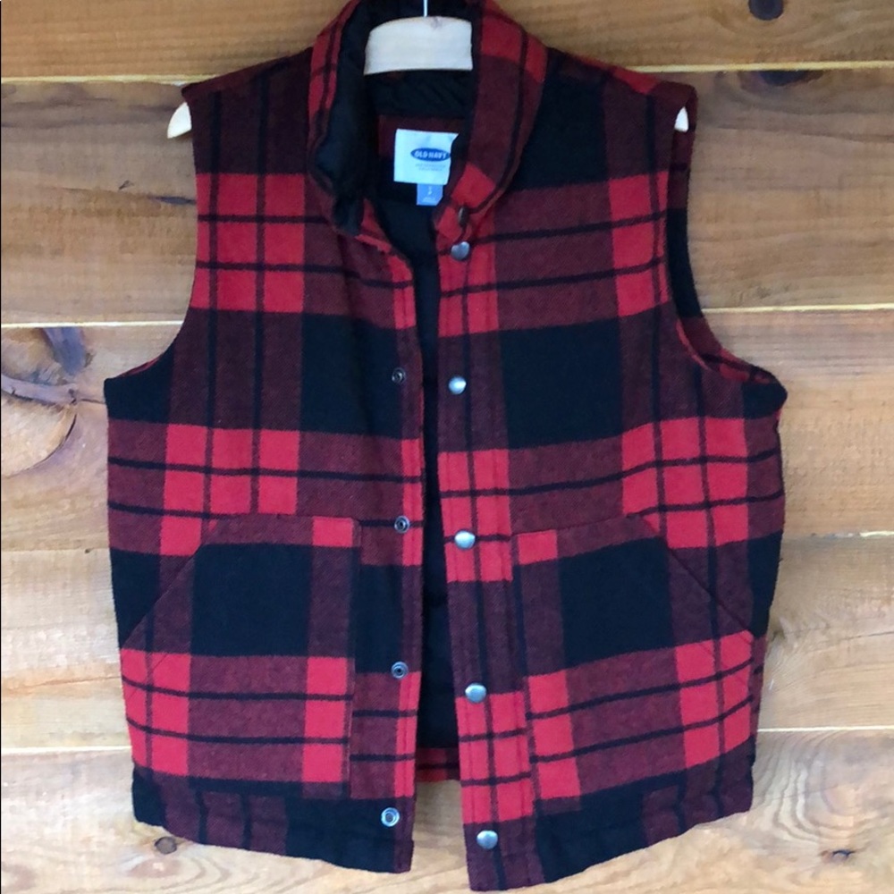 Old Navy Buffalo Plaid Vest